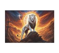 Puzzles 1000 Pièces pour Adultes, Animal Lion,Puzzles pour Adultes Et Enfants,Puzzles en Bois,Décoration De La Maison (75×50cm)
