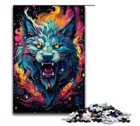 Puzzles 1000 pièces pour Adultes Animaux bizarres et colorés Puzzle en Bois Difficile et Stimulant 75 x 50 cm