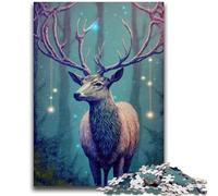 Puzzles 1000 pièces pour Adultes, Animaux, Cerfs, Cerveau, Intelligence, Jouets addictifs, Cadeau d'anniversaire, décoration Murale, 50x75cm