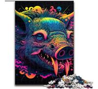 Puzzles 1000 pièces pour Adultes, Animaux cochons, en Carton, idéal pour Le Bureau, la Chambre ou Le Salon, 1000 pièces(26x38cm)