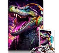 Puzzles 1000 pièces pour Adultes Animaux Crocodiles du Nil 1000 pièces pour Adolescents Jeu de Quiz Décoration Murale Cadeaux d'anniversaire et de Noël Uniques 38x26cm