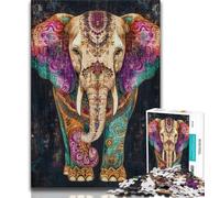 Puzzles 1000 pièces pour Adultes, Animaux, éléphants, Jeux pour Adolescents, Chaque pièce est Unique - Jeu Familial Stimulant et Amusant (Taille 75x50cm)