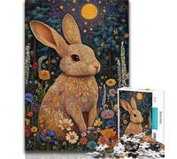 Puzzles 1000 pièces pour Adultes, Animaux, Lapin, Jeux éducatifs, décoration de la Maison, Jeu éducatif pour Anniversaire, Noël, 50x75cm