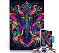 Puzzles 1000 pièces pour Adultes Animaux psychédéliques Jouets Jeux éducatifs Soulagement du Stress Idées Cadeaux 26x38cm