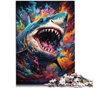 Puzzles 1000 pièces pour Adultes Animaux Requin Jeux Amusants en Famille 26x38cm pour est idéal comme Cadeau pour Toute la Famille pour Les Adolescents de 14 Ans et Plus