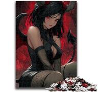 Puzzles 1000 pièces pour Adultes Anime Demon Girl Relax Games Jeu éducatif pour Anniversaire, Noël pour et jusqu'à 14 Ans 26x38cm