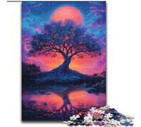 Puzzles 1000 pièces pour Adultes Arbre de Vie, à partir de 14 Ans Chaque pièce est Unique Un Jeu Amusant et Stimulant pour Toute la Famille Bon Cadeau (Taille 26x38cm)