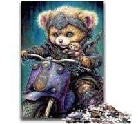 Puzzles 1000 pièces pour Adultes Art Bear Brain Intelligence Challenge Jouets addictifs Cadeau Amusant pour Les 14 Ans et Plus 50x75cm