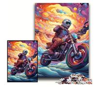Puzzles 1000 pièces pour Adultes, Art coloré, Moto, Puzzles impossibles pour Adultes, Taille 50x75cm, Jeu décoratif Stimulant pour Le Cerveau, Jouet interactif Familial