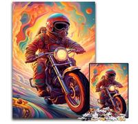 Puzzles 1000 pièces pour Adultes, Art coloré, Moto, Puzzles pour Adultes, Casse-tête Haute difficulté pour Adolescents, 50x75cm/19,68x29,52 Pouces