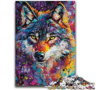 Puzzles 1000 pièces pour Adultes Art du Loup pour Les 14 Ans et Plus Cadeaux intéressants pour la réduction du Stress pour Les Amis et la Famille 26x38cm