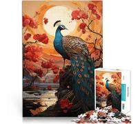 Puzzles 1000 pièces pour Adultes Art du Paon coloré Jeux éducatifs Décoration d'intérieur Car C'est Un pour Toute la Famille 50x70cm