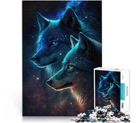 Puzzles 1000 pièces pour Adultes Art Galaxy Wolf Puzzle Jeu Pratique 26x38cm Collection d'artistes Beaux-Arts pour Adolescents à partir de 14 Ans