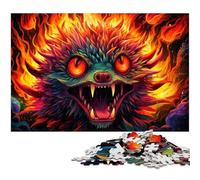 Puzzles 1000 pièces pour Adultes Art Hérisson Puzzles en Bois Jeu de défi cérébral pour Adolescents et Interaction familiale 50x75cm / 19,68x29,52 Pouces