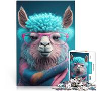 Puzzles 1000 pièces pour Adultes Art Mignon de Lama Réduction du Stress intéressante est idéal comme Cadeau pour Toute la Famille 50x70cm