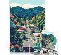 Puzzles 1000 pièces pour Adultes Art Minimaliste de l'après-midi en Nouvelle-Zélande Défi Difficile Super Cadeau 52x38cm