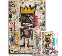 Puzzles 1000 pièces pour Adultes Art Moderne de Basquiat, Aidez Le Cerveau à exercer Jouets addictifs pour cultiver la Patience Collection d'artistes, Beaux-Arts 75x50cm