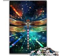 Puzzles 1000 pièces pour Adultes Art Star Libellule en Bois, activités Amusantes à la Maison, Cadeaux d'anniversaire, Cadeaux de Voyage 1000 pièces(50x75cm)