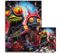 Puzzles 1000 pièces pour Adultes Art Strange Frogs Puzzles Parfaits pour s'amuser en Famille, Jeux de société, Cadeaux de fête d'anniversaire 50x75cm/19,68x29,52 Pouces