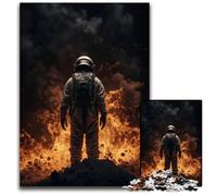Puzzles 1000 pièces pour Adultes Astronaut Catastrophe Puzzles Difficiles pour Adultes Parfait pour Les Adolescents Lien Familial Cassetête et décoration d'intérieur DIY Cadeau 1000 pièces (38x26cm)