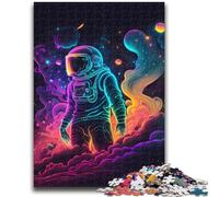 Puzzles 1000 pièces pour Adultes Astronaute de l'espace Convient aux 14 Ans et Plus Jouet intellectuel Jeu éducatif pour Anniversaire et Noël 50x75cm
