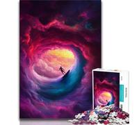 Puzzles 1000 pièces pour Adultes, Astronaute et Surf Spatial, Aide Le Cerveau à exercer, Jouets addictifs pour cultiver la Patience, Cadeau d'anniversaire (75x50cm)