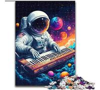 Puzzles 1000 pièces pour Adultes Astronaute Jouant du Piano Puzzles 1000 pièces pour Adultes Fête d'anniversaire pour Hommes Femmes 26X38CM