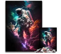 Puzzles 1000 pièces pour Adultes Astronaute Perdu dans l'espace Puzzles Difficiles pour Adultes Parfait pour Les Adolescents Lien Familial Cassetête et Cadeau de décoration d'intérieur DIY
