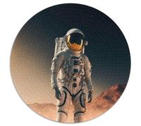 Puzzles 1000 pièces pour Adultes Astronaute sur Une Nouvelle planète Puzzles Ronds 1000 pièces pour Adultes pour Adolescents et Ados, pour Anniversaire et Vacances 67,5 x 67,5 cm