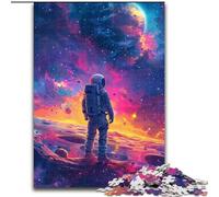 Puzzles 1000 pièces pour Adultes Astronautes colorés en Bois, Parfaits pour décorer ou Offrir en Cadeau d'anniversaire. Jeu de réflexion pour Adolescents, pour Les fêtes.