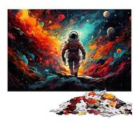 Puzzles 1000 pièces pour Adultes Astronautes Entrez dans l'univers coloré Puzzles Cadeaux Cadeaux d'anniversaire Cadeaux pour Adolescents de 14 Ans et Plus 1000 pièces (75 x 50 cm)