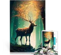 Puzzles 1000 pièces pour Adultes Aventure Mythique du cerf Jouets de Divertissement Familial Œuvre d'art 52x38cm