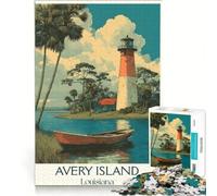 Puzzles 1000 pièces pour Adultes Avery Island, LA Poster | Analyse et logique Activités ludiques à la maison vacances anti-stress à la maison Comment passer le temps 38x26cm