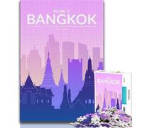 Puzzles 1000 pièces pour Adultes, Bangkok, Thaïlande Stimulez Votre Cerveau Jouets addictifs pour cultiver la Patience Collection d'artistes Beaux-Arts (38x26cm)