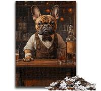 Puzzles 1000 pièces pour Adultes Bar Bulldog Jouets éducatifs Jeux familiaux Améliorer l'amour Entre Couples 26x38cm