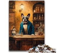 Puzzles 1000 pièces pour Adultes Bar Bulldog pour et 14 Ans et Plus Cadeaux intéressants pour la réduction du Stress pour Les Amis et la Famille 50x75cm