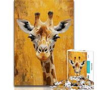 Puzzles 1000 pièces pour Adultes, Basquiat Girafe, Jouets éducatifs, Anti-Stress, décoration d'intérieur Unique et Cadeaux (75x50cm)