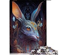 Puzzles 1000 Pièces pour Adultes Beau Puzzle Coloré de Lapin pour Adultes Puzzles en Bois Puzzles de Jeu Difficiles (Taille 50x75cm)