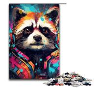 Puzzles 1000 pièces pour Adultes Bébé Robot Raton Laveur par SplattersLots de Puzzles épais et colorés Cadeaux Cadeaux d'anniversaire Cadeaux pour Adolescents de 14 Ans et Plus 75x50cm