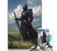 Puzzles 1000 pièces pour Adultes Black Knight, Jeux Amusants, Chaque pièce est Unique - Jeu Familial Stimulant et Amusant (Taille 75x50cm)