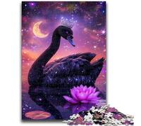 Puzzles 1000 pièces pour Adultes Black Swan pour Les 14 Ans et Plus Jeux de Famille Jeu de Noël Cadeaux pour Femmes 26x38cm