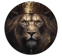 Puzzles 1000 pièces pour Adultes Bloodline of The Lion Kings, Puzzles Ronds en Carton, Parfaits pour s'amuser en Famille à Noël, Thanksgiving, Les Anniversaires et Pâques (Taille 67,5 x 67,5 cm)