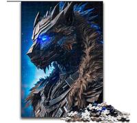 Puzzles 1000 pièces pour Adultes Blue Tiger Warrior Puzzles pour Adultes pour Adolescents et familles, décoration DIY Parfaite et défi cérébral Taille 38x26cm