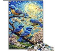 Puzzles 1000 pièces pour Adultes Bluebird on The Tree Puzzles impossibles pour Adultes Œuvres d'art Décor Jouet Intelligent pour Jeux d'intérieur en Famille (Taille 26x38cm)