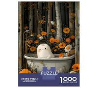 Puzzles 1000 Pièces pour Adultes Boho Ghost Bathtube Forest Puzzles pour Adultes - Jeux Amusants pour Améliorer La Mémoire - Idéal comme Cadeau pour Toute La Famille 38x26cm/1000pcs