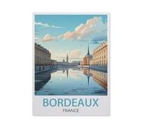 Puzzles 1000 Pièces pour Adultes，Bordeaux-France，Puzzle 1000 Pièces pour Adultes Jeu Jouets Cadeau Puzzle 1000 Pièces pour Cadeau Éducatif Adulte（75x50cm）-BF58