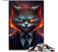Puzzles 1000 pièces pour Adultes Boss Cat Puzzles impossibles pour Adultes Taille 50x75cm Cadeau Parfait pour la fête des mères, Les Anniversaires, Noël