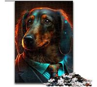 Puzzles 1000 pièces pour Adultes Boss Doberman Puzzles pour Adultes 1000 pièces Idée Cadeau de décoration intérieure Unique à Faire soi-même (Taille 26x38cm)