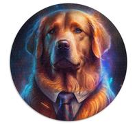 Puzzles 1000 pièces pour Adultes Boss Golden Retriever Puzzles en Papier Cadeau de Noël Adolescent Réduction du Stress Cadeau Unique Cool pour la Famille 1000 pièces (67,5x67,5cm)