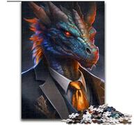 Puzzles 1000 pièces pour Adultes Boss Golden Retriever Puzzles pour Adultes Interaction familiale et Cadeau Amusant, Design Abstrait Vibrant Taille : 38x26cm